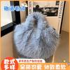 Plush Bag Women's Autumn and Winter New Rose Red Handbag Doll Little Monster Fluffy Bucket Bag