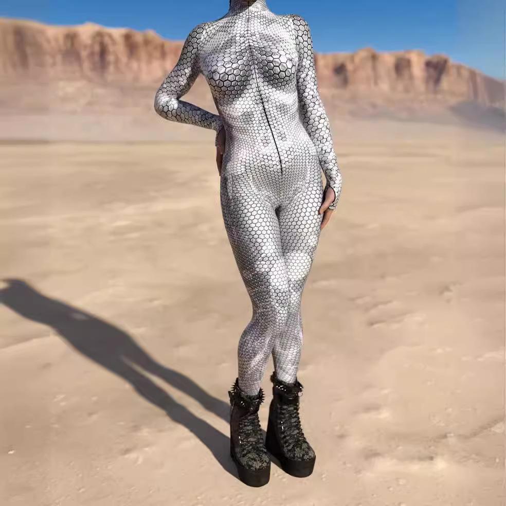 Костюм-боди с 3D-печатью для Хэллоуина 2023, Костюм-комбинезон для косплея для взрослых