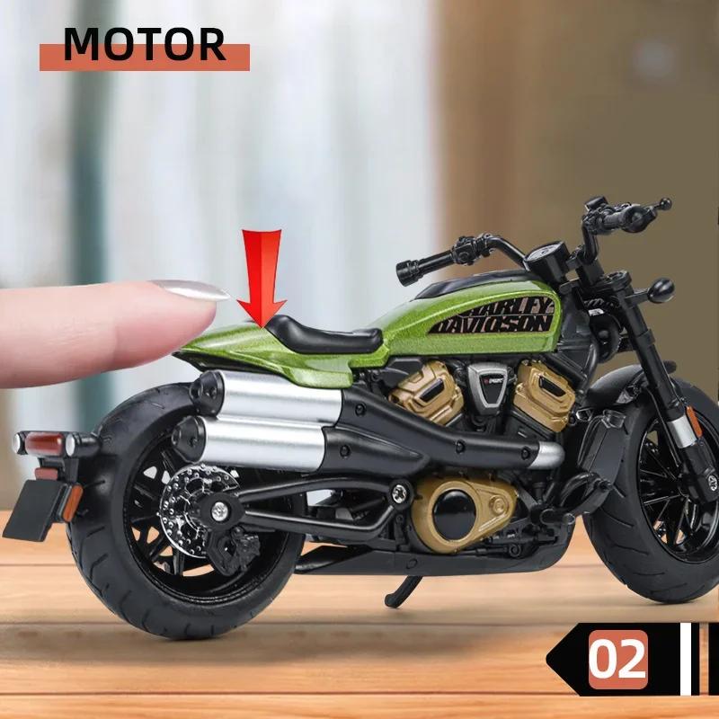 1/12 Модель мотоцикла Harley Davidson Sportster S из сплава, литая под давлением, гоночный мотоцикл, игрушка, подарок для детей, коллекция, миниатюрная машина