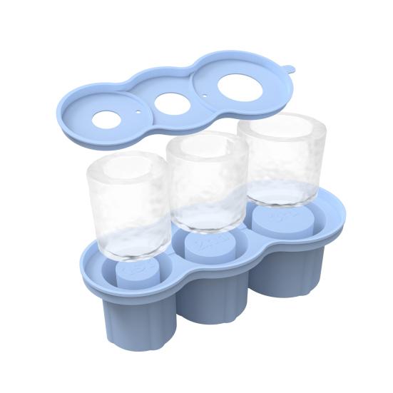 Silicone Ice Mold Cylinder Ice Cube Tray for 20-40oz Tumbler Cup with Lid Hollow Shape Stackable Easy Release Juice Whiskey Cocktail Ice Cubes