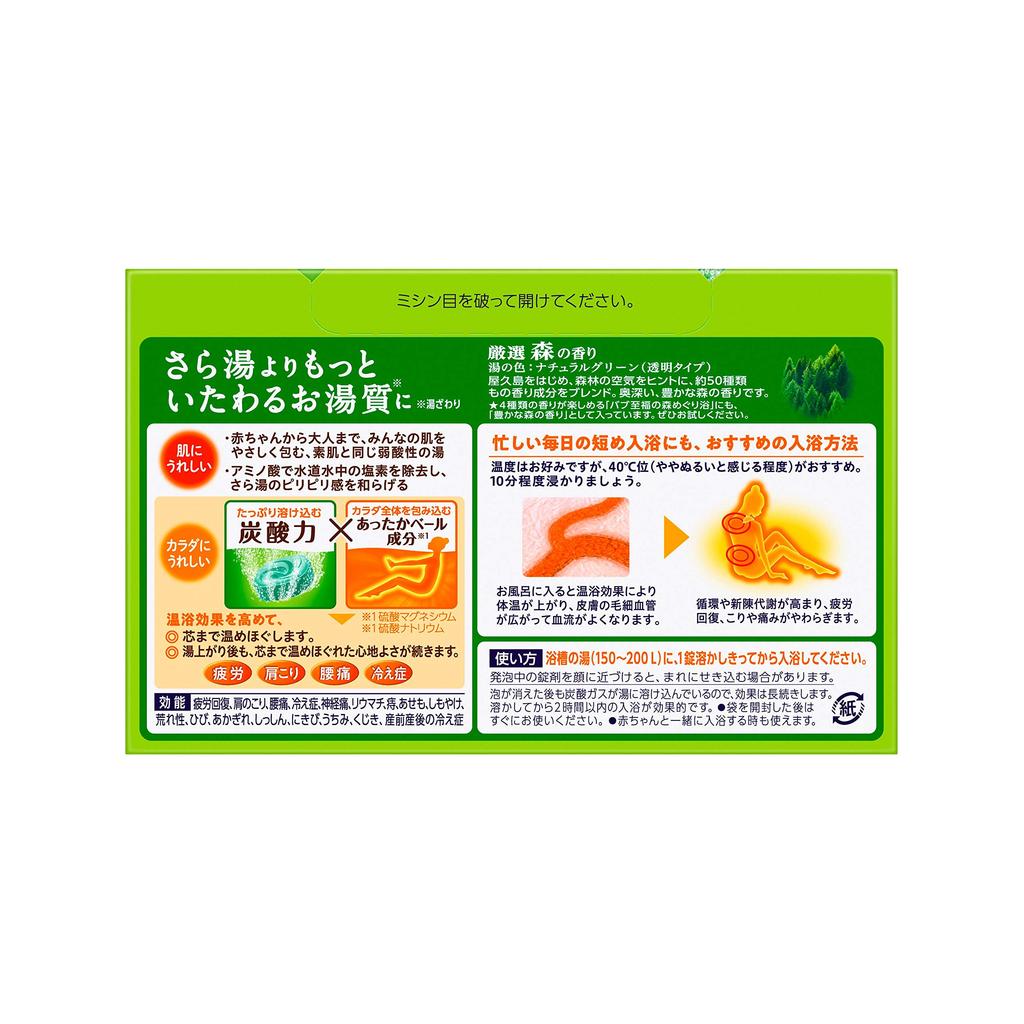 BUB Forest Scent Bath Tablets 20 Count - Carbonated Medicated Bath Additive [Quasi-Drug]