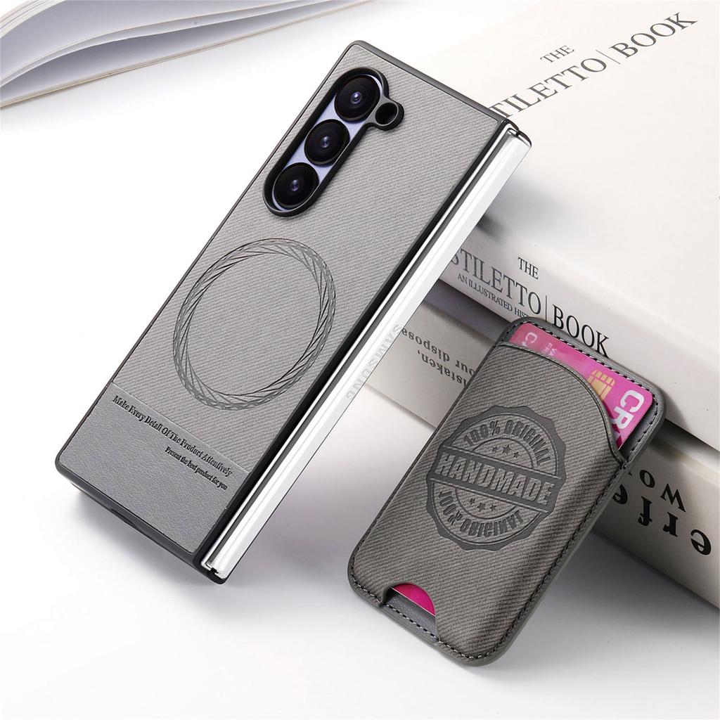 2 в 1 Съемный слот для карт Кошелек Чехол CowBoy для Samsung Galaxy Z Fold 6 5 4 3 5G Fold6 Fold5 Магнитная вертикальная сумка-чехол
