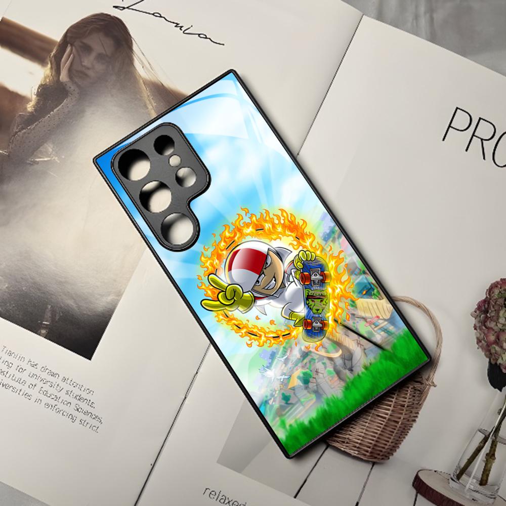 Cute Kick Buttowski cartoon Phone Case For Samsung Galaxy S25 S24 S23 S22 S20 S21 Note20 Ultra Plus Fe Colored Silver Cover