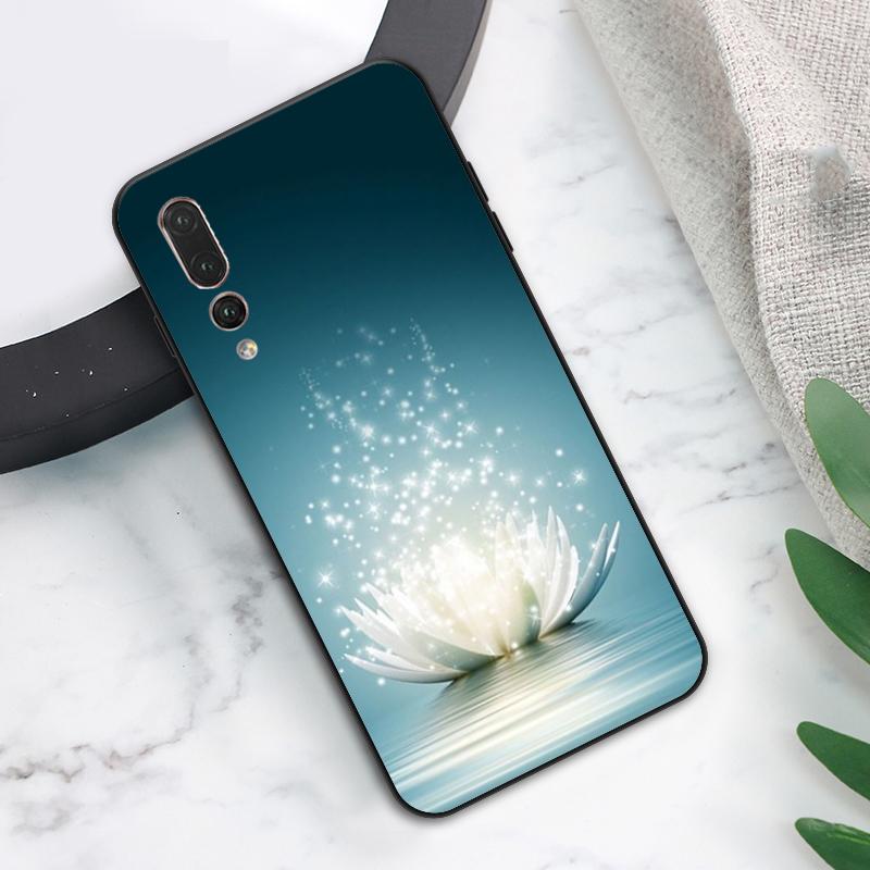 Чехол Синие Белые Цветы Лотоса Для Huawei Nova Y73 Y72 Y70 Y90 Y60 Y61 Y91 12s 12i 11i 8i 9 10 SE P40 Lite P60 P30 Pro