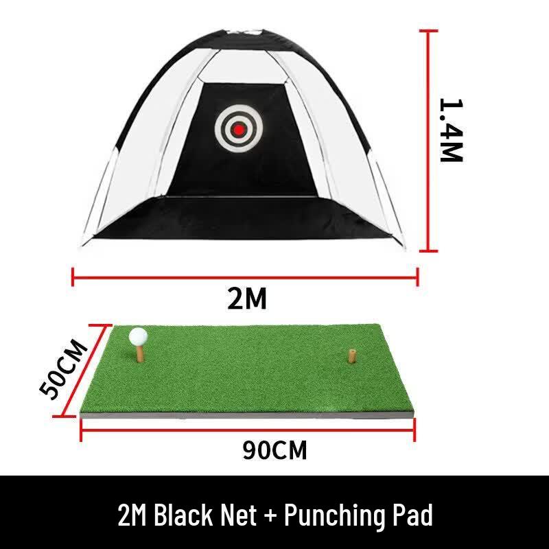 JINGGENG Golf Practice Hitting Cage & Net Set