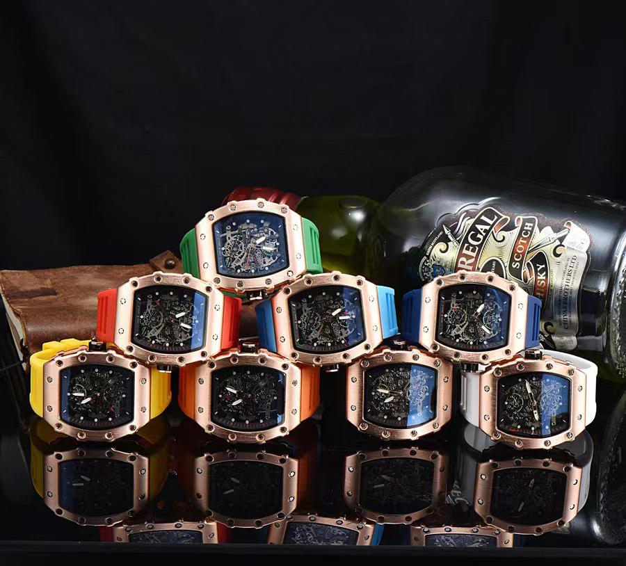 Самые продаваемые новые мужские часы Richard Skeleton Barrel Sport