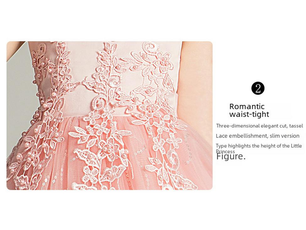 High-End Flower Girl Princess Tutu Dress for Weddings and Performances