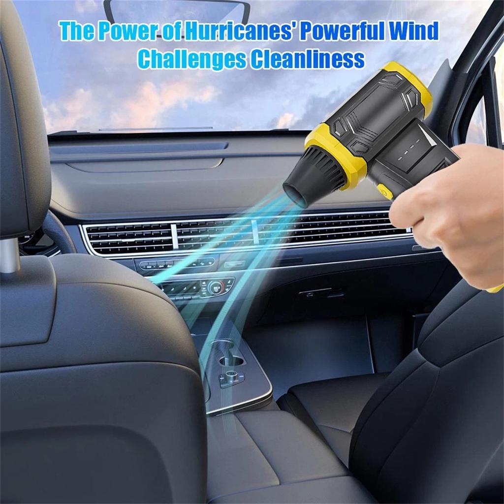 Сжатый пылесос, 210000 8-скоростной регулируемый электрический пылесос со светодиодным дисплеем, 10 000 мАч перезаряжаемый воздуходув для клавиатуры, ПК, автомобиля и уборки дома