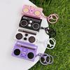 Vintage Style Radio Player Recorder Music Box Pendants Keychain With Recording Playback Features For Nostalgia Lovers