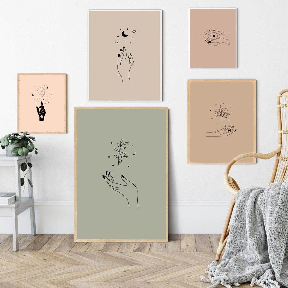 Скандинавский минималистский черный рисунок на холсте картина пальма постер офис настенная живопись гостиная спальня украшение дома фреска без рамки