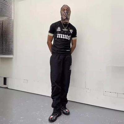 Футболка из джерси с вышивкой Apeshit Hip-Hop Street Fashion