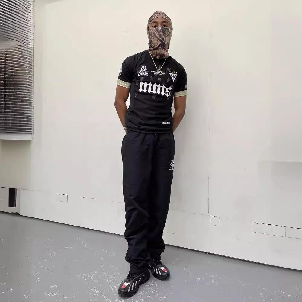 Футболка из джерси с вышивкой Apeshit Hip-Hop Street Fashion