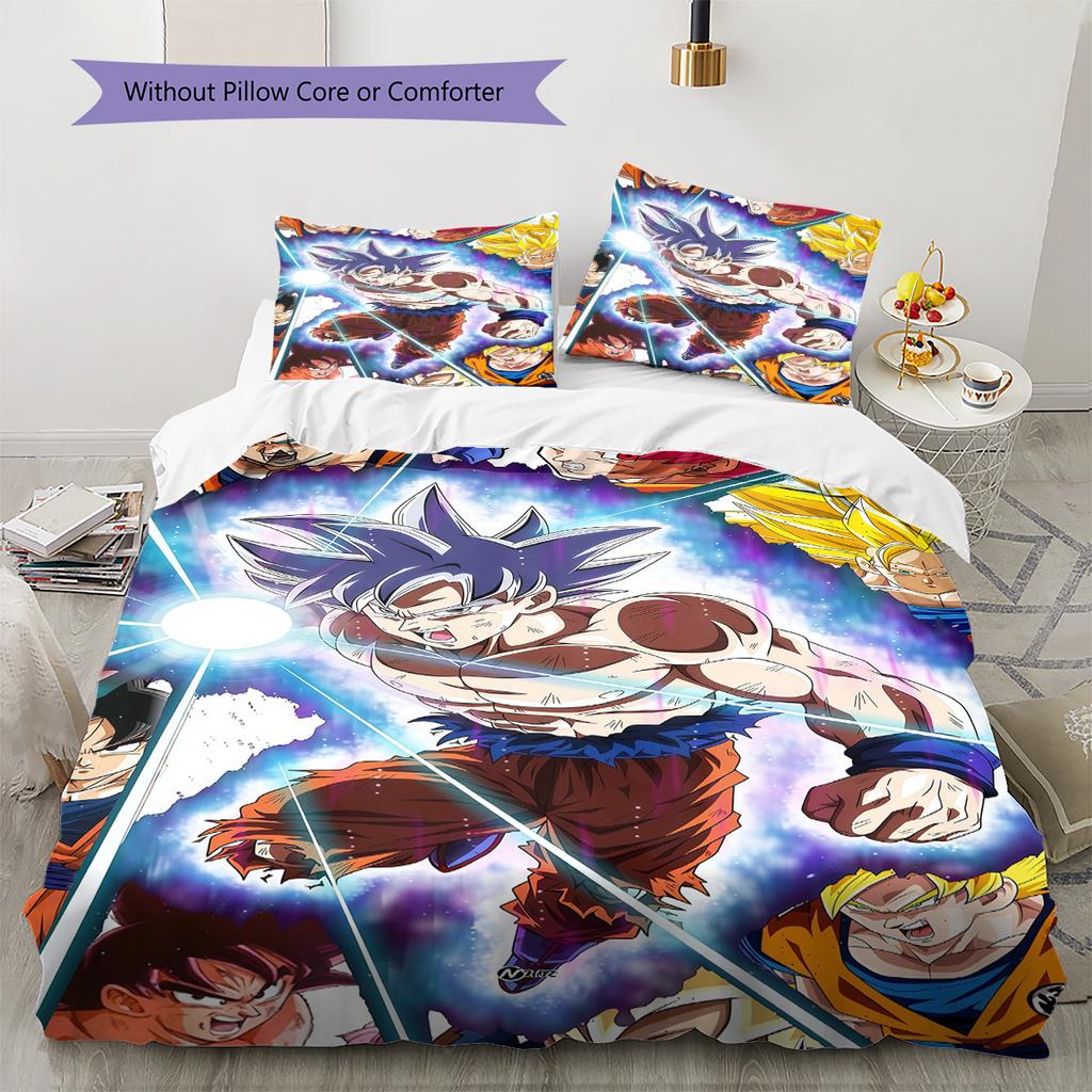 Dragon Ball Gentle Bedding Set Soft Breathable Duvet Cover Comfortable for Bedroom Home