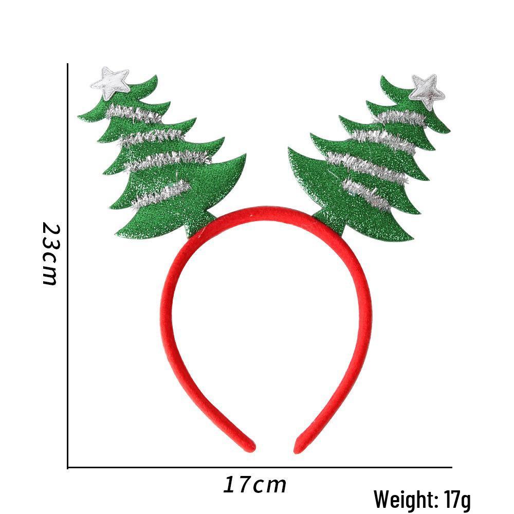 Festive Christmas Headband: Santa Claus, Reindeer & Tree Antler Headpiece for Holiday Parties