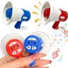 Funny Mini Recording Trumpet Keychain Loudspeaker Toy Bag Pendant Outdoor Megaphone Decompression Hanging Ornament Keyrings