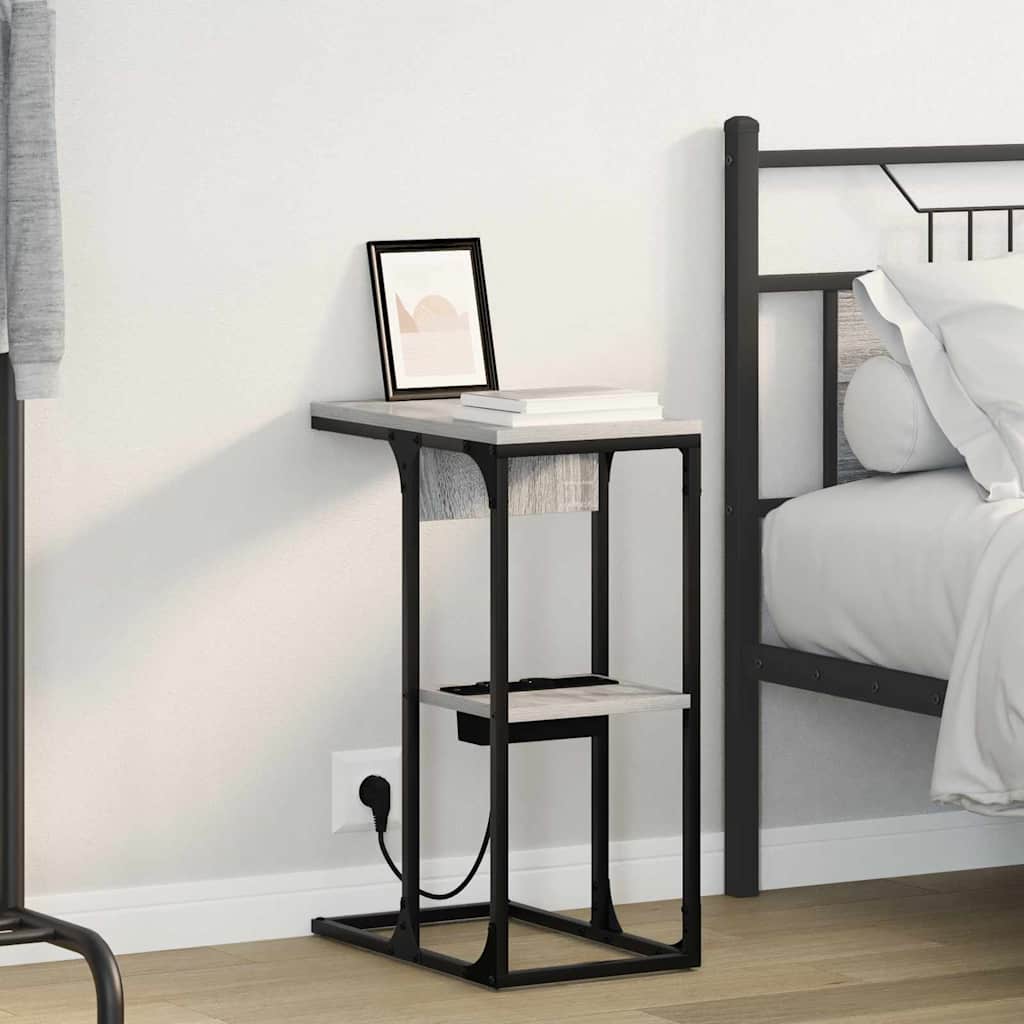 Nightstand Grey Sonoma 41.5 x 26 x 60.5 cm Engineered Wood