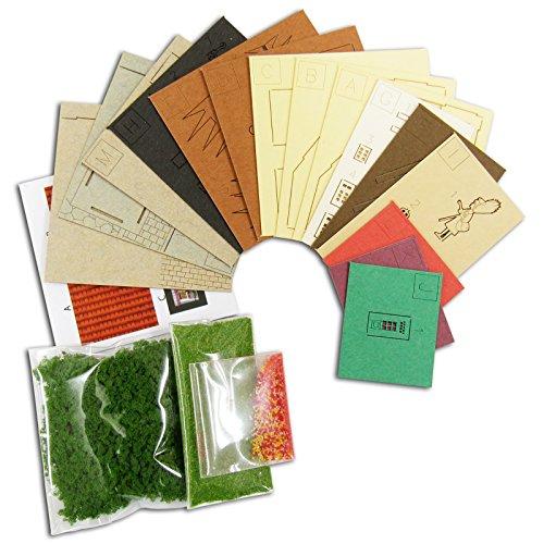 Sankei Миниатюрная модель из бумаги Studio Ghibli Служба доставки Кики Осоно и Кики MP07-07 Многоцветная