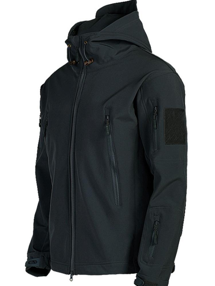 Военные куртки из мягкой кожи акулы, мужские тактические ветрозащитные водонепроницаемые куртки, мужские армейские боевые куртки, мужские пальто-бомберы с капюшоном