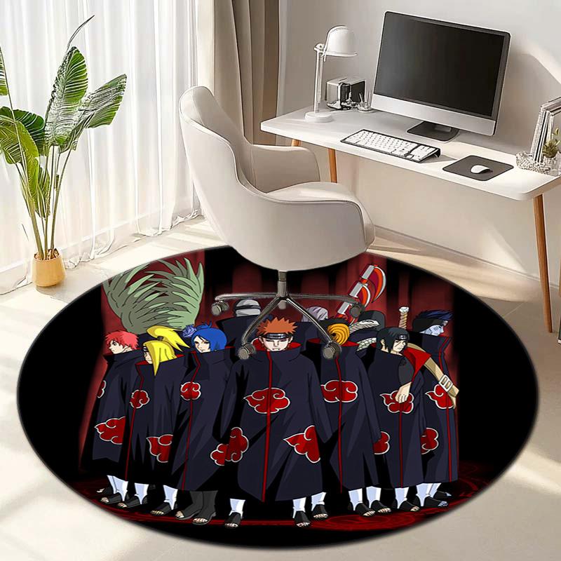 Famous cartoon NARUTO protagonist Uzumaki Naruto round carpet soft home decoration anti-slip door mat outdoor picnic mat carpet M4