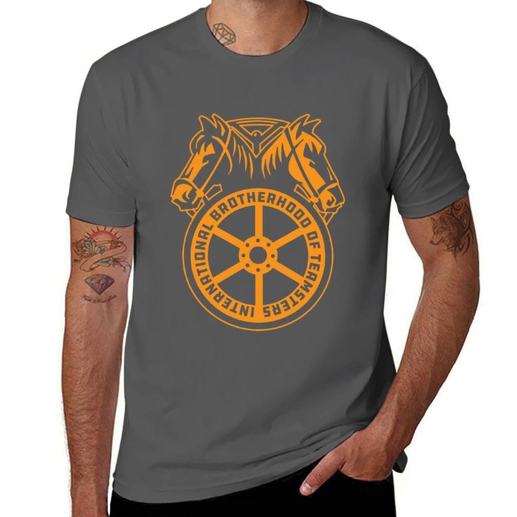 Stand Strong With The Bold Yellow Teamsters Union Logo Tshirt Casual Basic Street Style Tshirt
