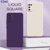 Квадратный жидкий силиконовый чехол для телефона Samsung Galaxy A02S F02S M02S 360 Мягкая задняя крышка SamsungA02S SamsungF02S SamsungM02S Сумки