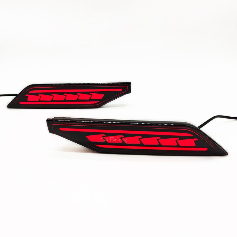 LED Rear Bumper Reflector Lamp For Mitsubishi Pajero Montero Sport 2019 2020 2021 Stop Brake Fog Lamp turn signal light