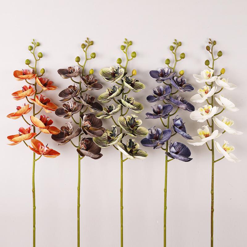 Simulation Phalaenopsis, retro high-grade silicone cotton cherry blossoms, wedding decoration lip Phalaenopsis simulation flower