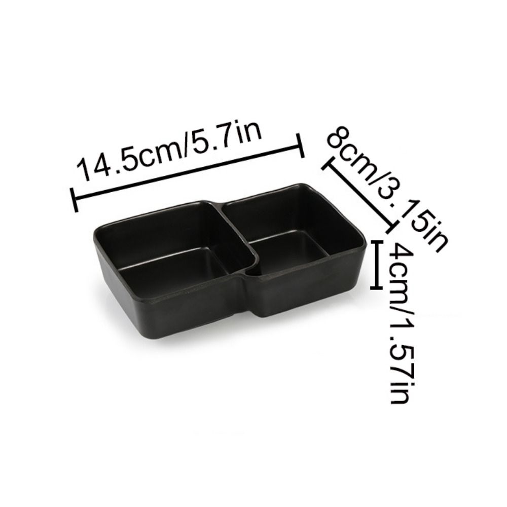 Black Seasoning Plate Japanese Style Sushi Soy Dipping Sauce Bowl Snack Plate  Home