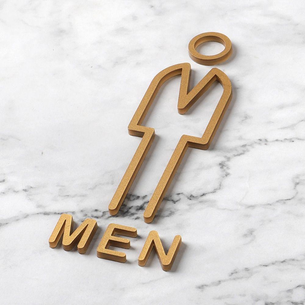 Акриловые вывески для туалета, черные таблички для туалета, знак ориентации для мужчин и женщин, туалетные таблички, дверные таблички