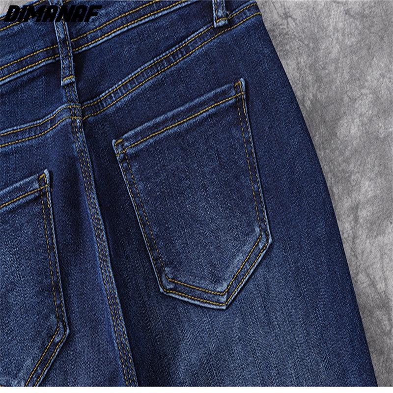 DIMANAF 2024 новые джинсы больших размеров, осенние женские базовые эластичные брюки, свободные повседневные женские модные синие стильные брюки, брюки
