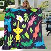 1pc Blanket Pikmin Print Design, Lightweight Blanket for Sofa, Bed- Soft &Warm, Gift for All Seasons like Christmas, Halloween