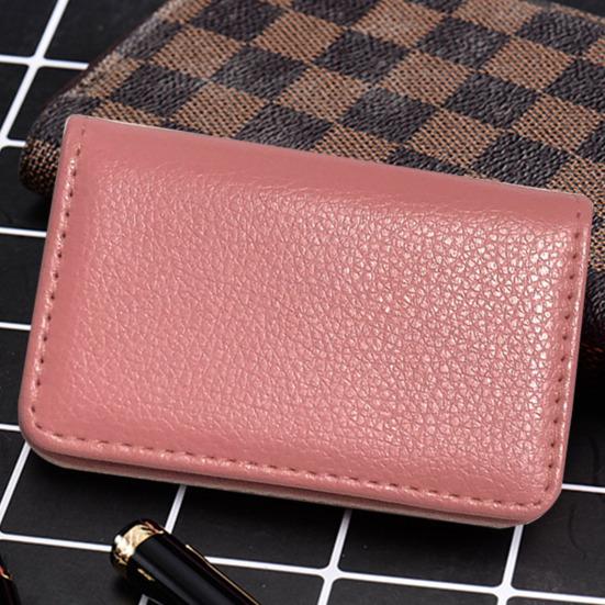 Держатель для визитных карточек из искусственной кожи с магнитной застежкой, тонкий компактный размер, портативный держатель для визитных карточек, органайзер для визитных карточек