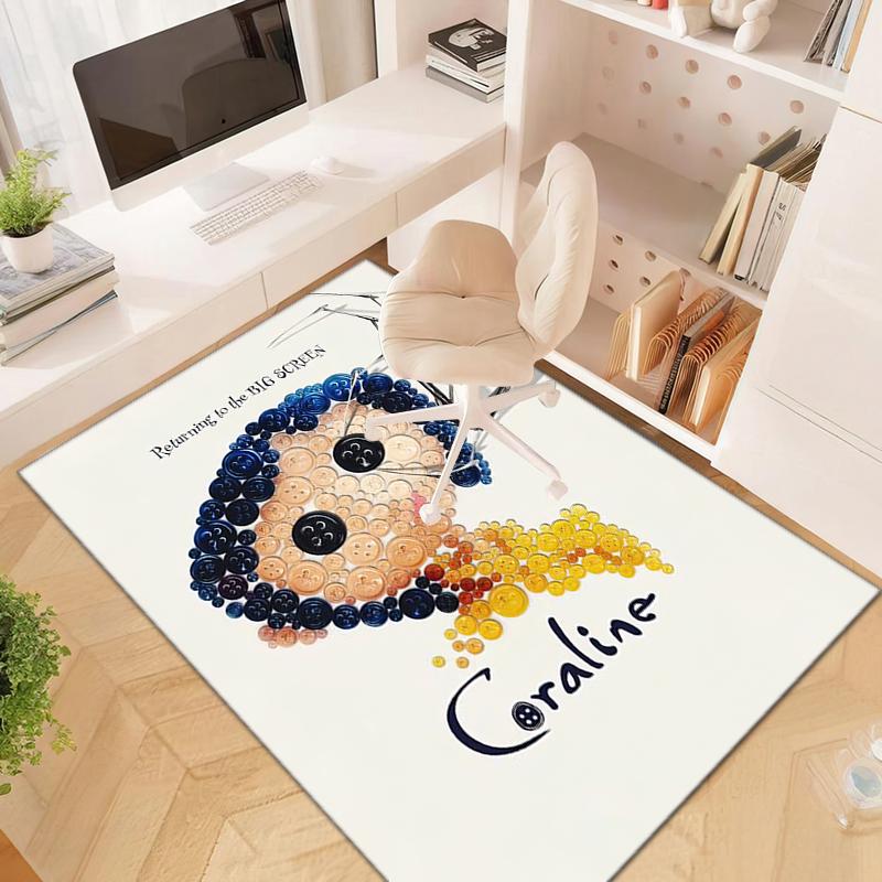 1PC Coraline Rug - home decoration Carpet For Living Room Bedroom Flooring Computer Chair Area Rug