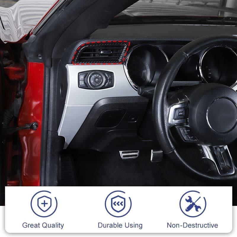 Автомобильная приборная панель, декоративные наклейки на вентиляционное отверстие, подходят для Ford Mustang 2015, аксессуары для интерьера из АБС-пластика