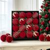 Роскошный Рождественский Шар-Украшение из Бархата и Страз - Красная и Зеленая Серия