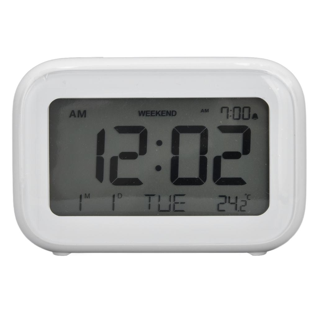 Mini Digital Alarm Clock with LCD Screen Snooze Function 12H 24H Formats for Bedroom Travel Office
