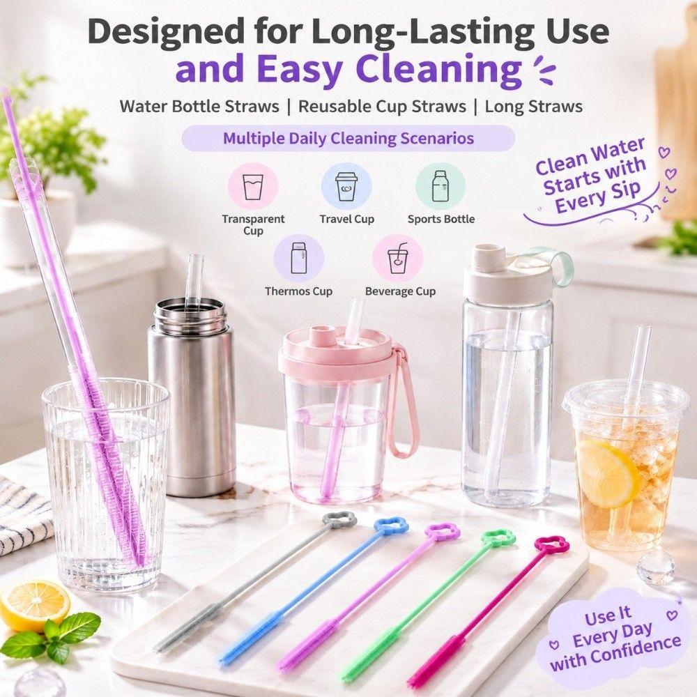 34cm Extended Version Straw Cleaning Brush Soft Bristle Bottle Brush For Long Straws