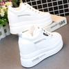 Fashion Woman Height Increasing Shoes 10CM Heels Spring Autumn Wedges Breathable Women Sneakers Casual Platform Trainers White Shoes