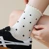 Носки в горошек Носки средней длины из чистого хлопка Весенне-осенние Тонкие Универсальные Милые Кружевные Носки в горошек Носки для наслаивания Носочная промышленность