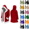 Unisex Casual And Fashionable Plush Collar Hooded Long Sleeved Solid Color Jacket