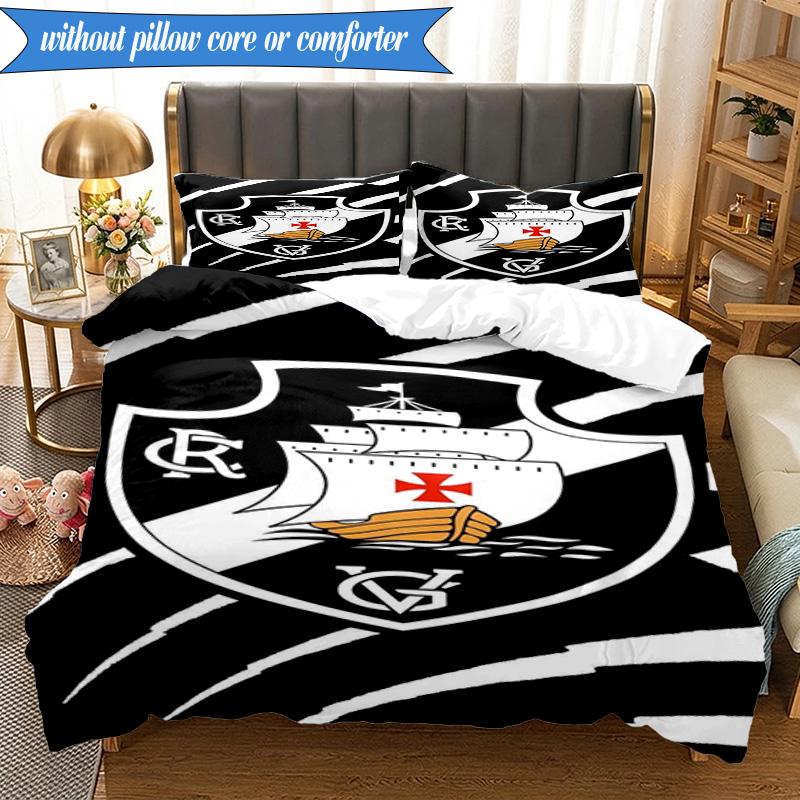 Football Club Emblem 3pcs K-pop music group Bedding set,Ideal for Bedroom, Dormitory,Including Duvet Cover And 2pcs Pillowcases,Fan gifts