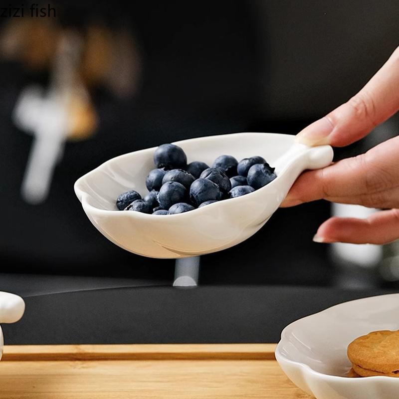 Керамическая тарелка для приправ в форме белой ракушки, тарелка для суши, тарелка для уксуса, тарелка для закусок, тарелка для соевого соуса, фирменная посуда для ресторана