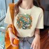 Women's Fashion T-shirt Summer Loose Short Sleeved Fish Pattern Clothing Round Neck Casual Top Trendy Printed Women's T-shirt