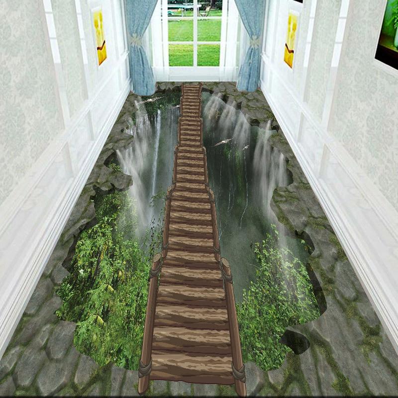 3D Гостиная Красивый Пейзаж Напольный Коврик Ковер Спальня Полноразмерная Кровать Прикроватный Коврик Для Ползания Журнальный Столик Входная Дверь Коврик