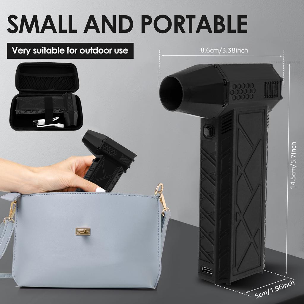 Пылесос со сжатым воздухом, мини-турбовентилятор, 130000 об/мин, 3-ступенчатый регулируемый беспроводной электрический пылесос для очистки клавиатуры ПК