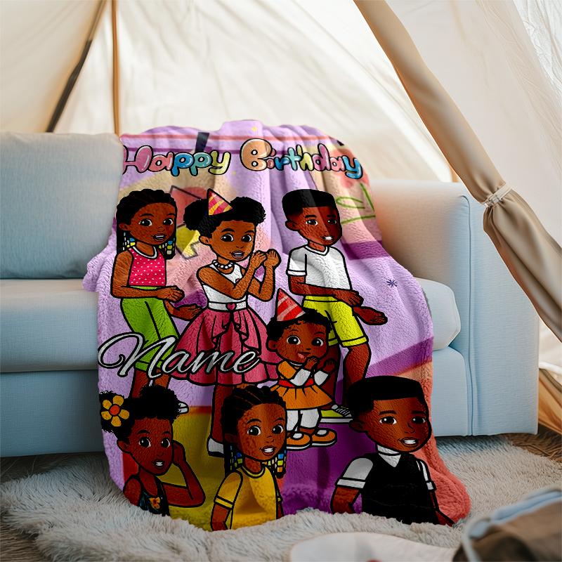 Personalized Custom Name Blanket - Gracies Corner Print Design,Blanket for Sofa,Bed,Travel,Camping - Soft and Warm, Great Gift