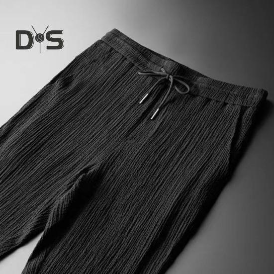 Мужской летний повседневный наряд из 2 шт./компл., футболка с короткими рукавами и эластичной резинкой на талии, комплект длинных брюк, комплект спортивной одежды, спортивный костюм для бега