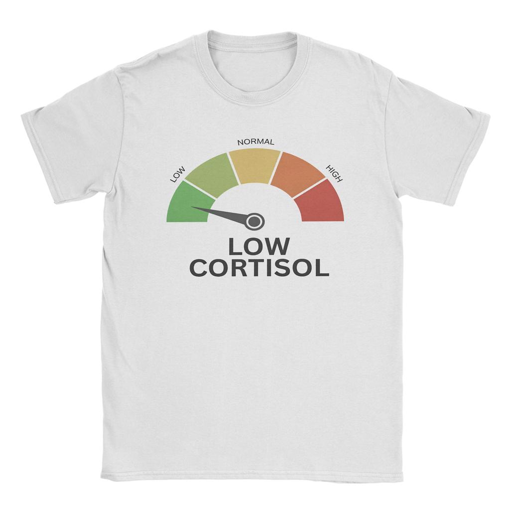 Unisex Unisex Tshirt Funny Low Cortisol Levels Meme Vintage Pure Cotton Tees Short Sleeve T Shirts O Neck Clothes Party