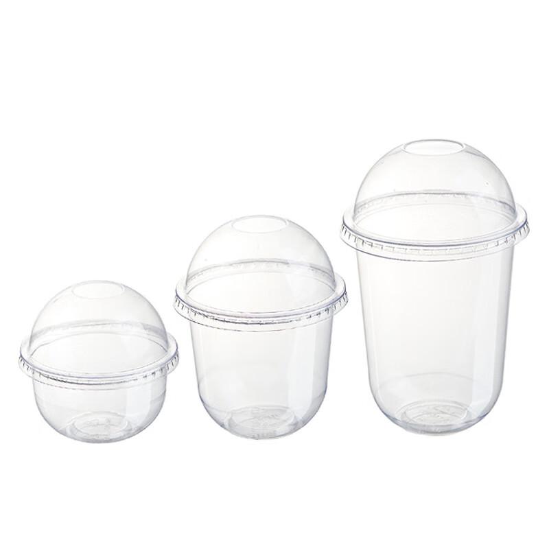 Disposable U-shaped Dessert Cup with Dome Lid