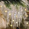 12pcs/set Creative Transparent Icicle Pendant Christmas Tree Decoration